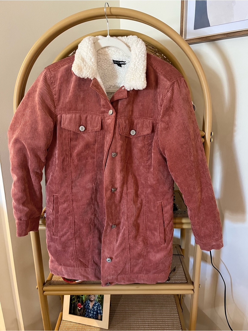Women’s Corduroy Sherpa Jacket - Pink